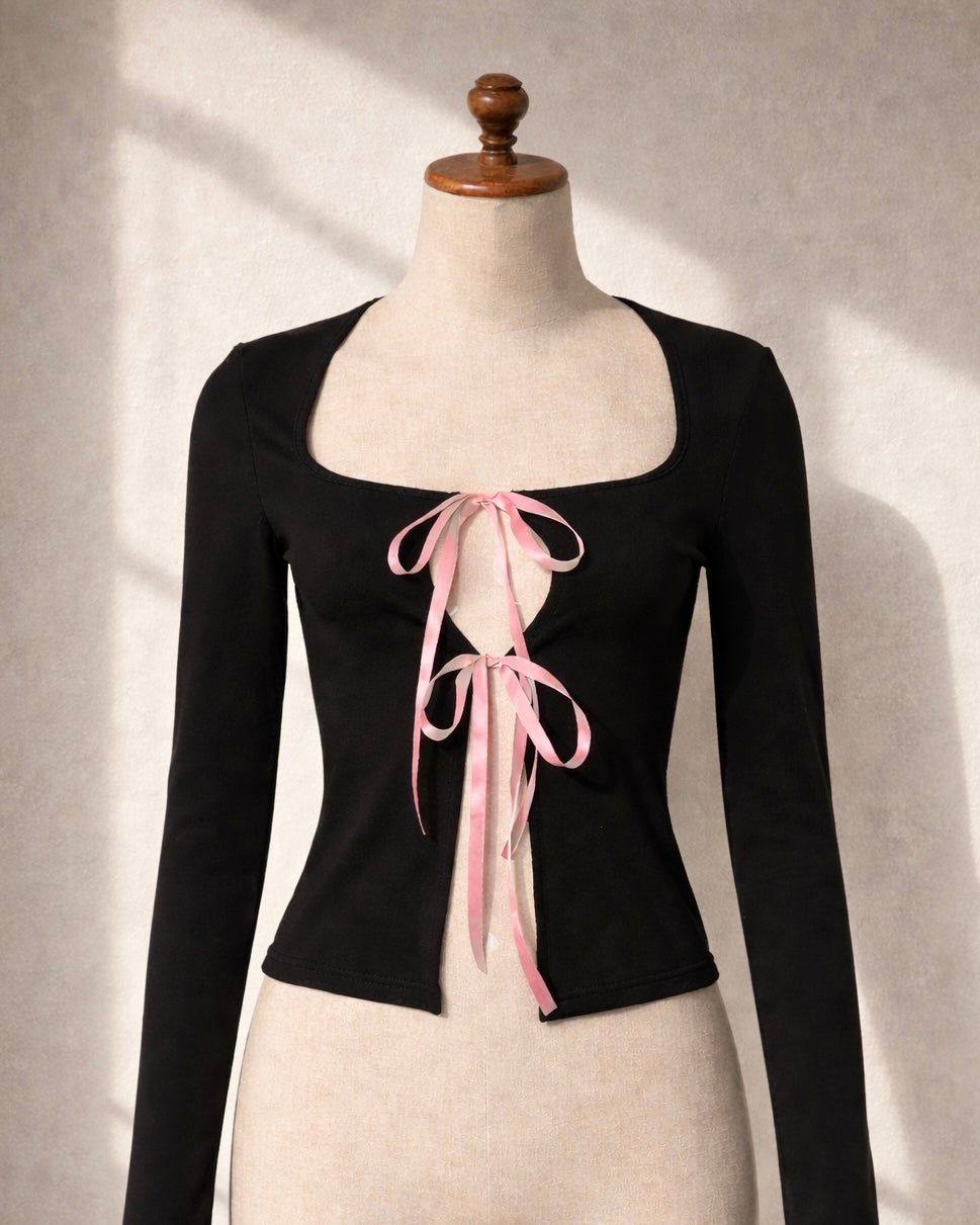 GET IT GIRL CUT-OUT BOW TOP
