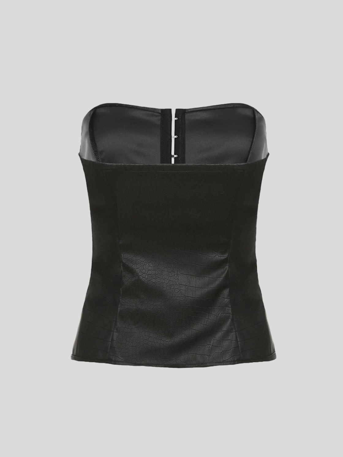 ANIMATED GIRL FAUX LEATHER TOP