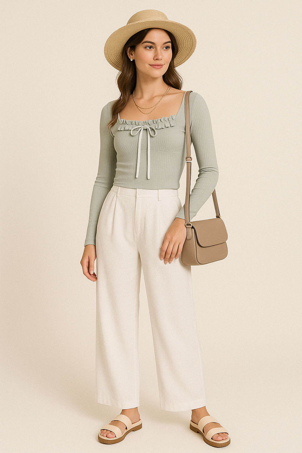 YOU OVER ANYTHING KNITTED GREY TOP
