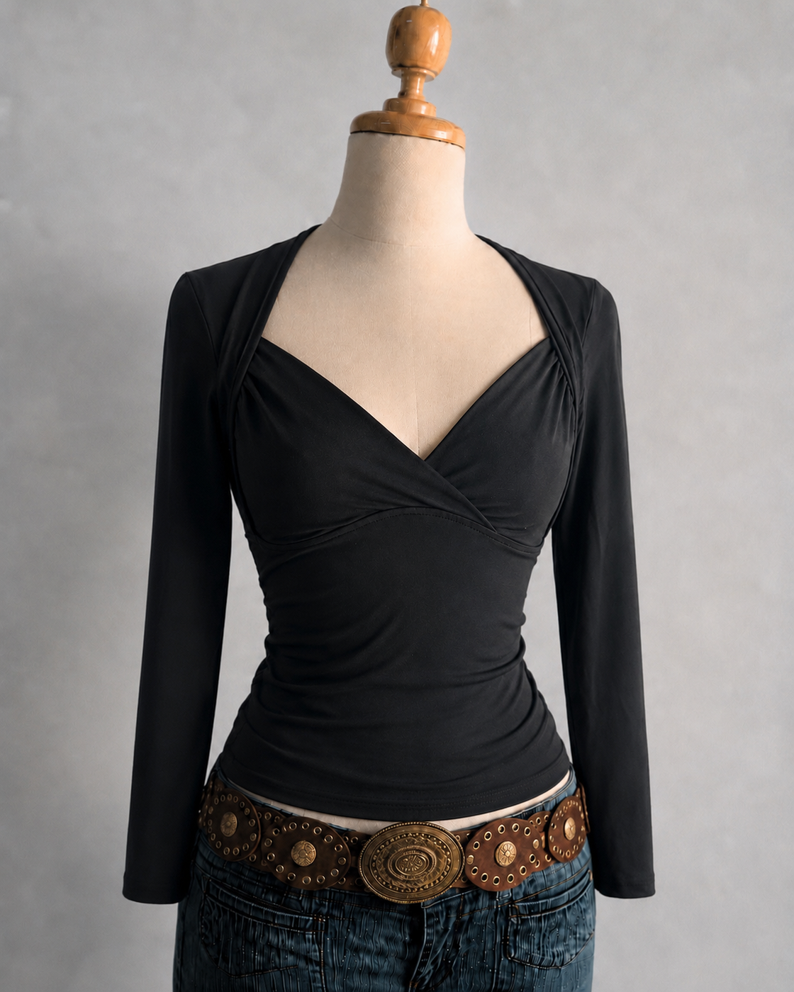 DITCH YOUR DMS CUT-OUT BACK LUXE BLACK TOP