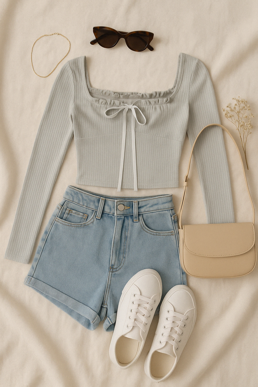 YOU OVER ANYTHING KNITTED GREY TOP