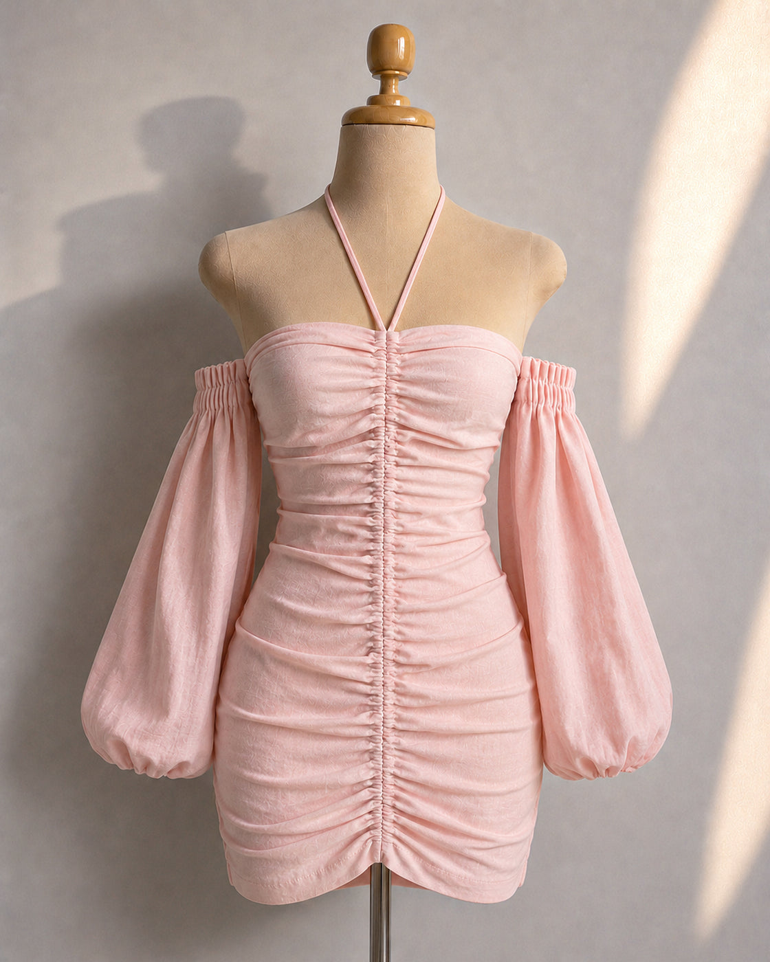 TUSCAN TIMES PINK DRAWSTRING DRESS