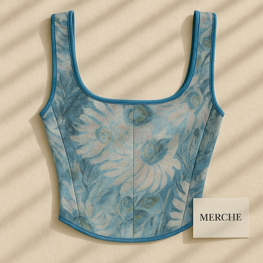 SPEED DIAL JACQUARD CORSETRY TOP