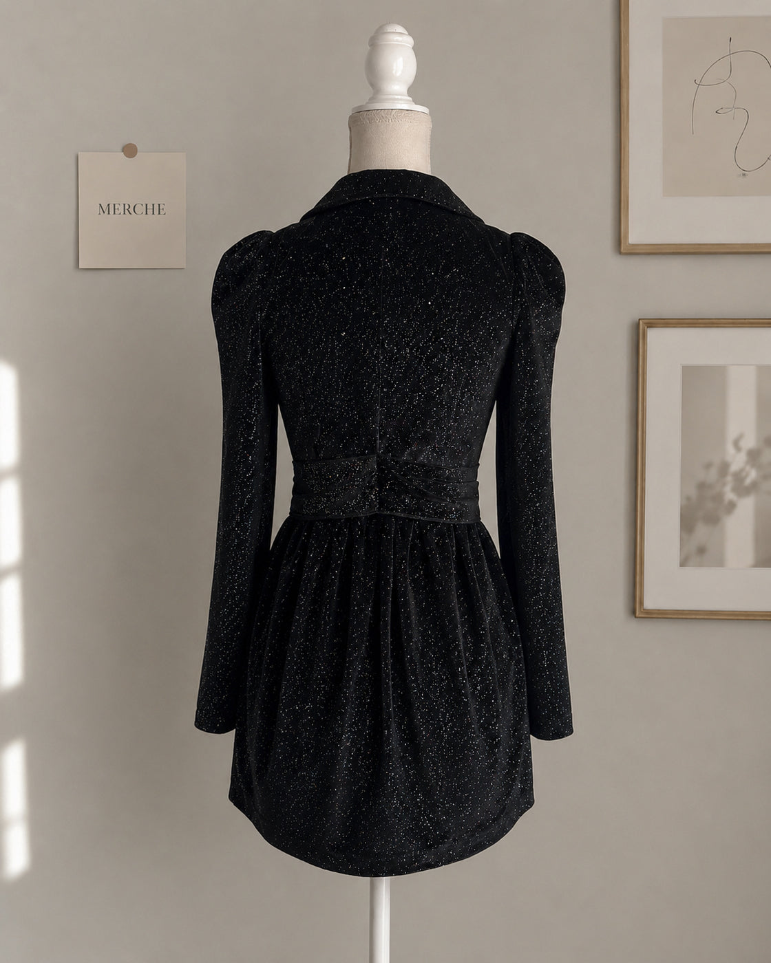 VERSE OF GLAM SHIMMER VELOUR BLAZER DRESS