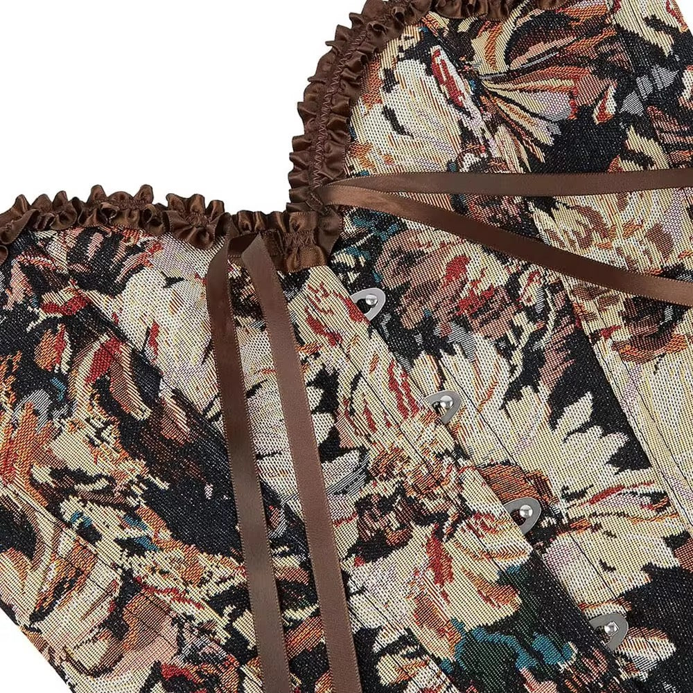 ALMOST LOVE BROWN JACQUARD CORSET