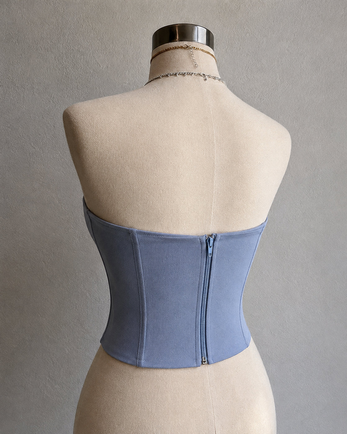 INDIE SLEAZE STRUCTURED POWDER BLUE CORSET