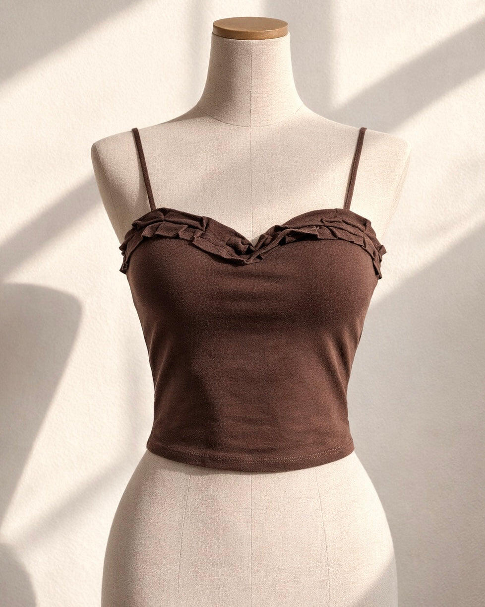 BEYOND BASIC PADDED COCAO CAMI TOP