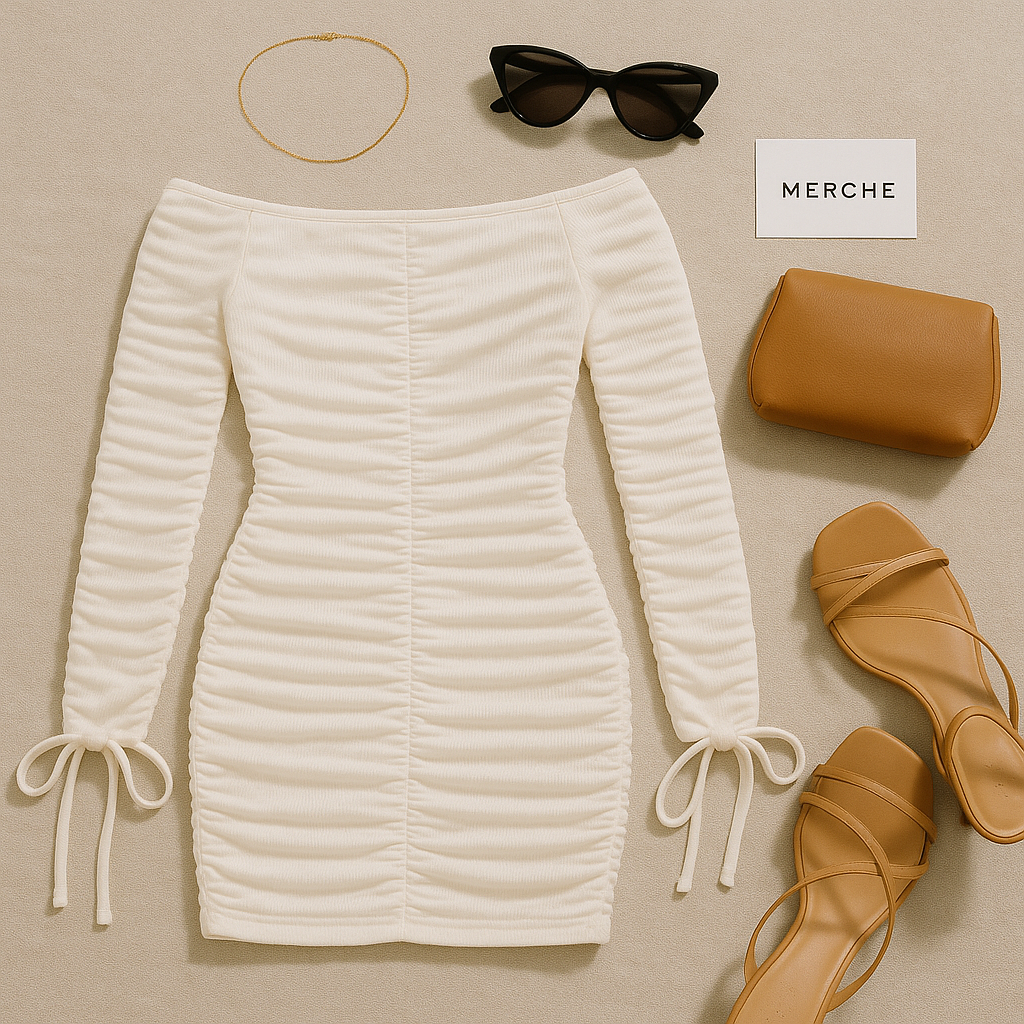 BEACH CLUB BARBIE WHITE DRESS