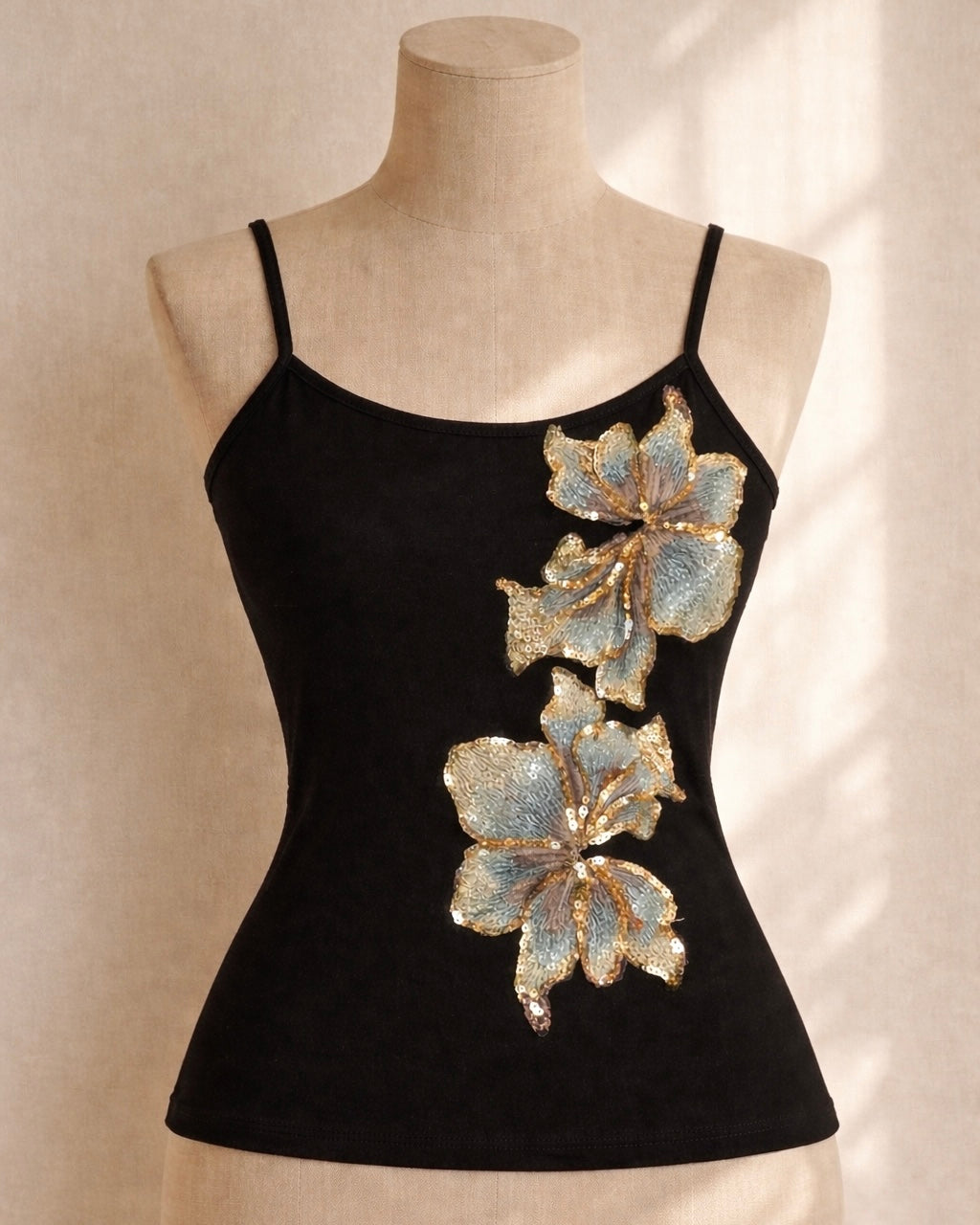 MANHATTAN GIRL SEQUIN EMBROIDERED CAMI TOP