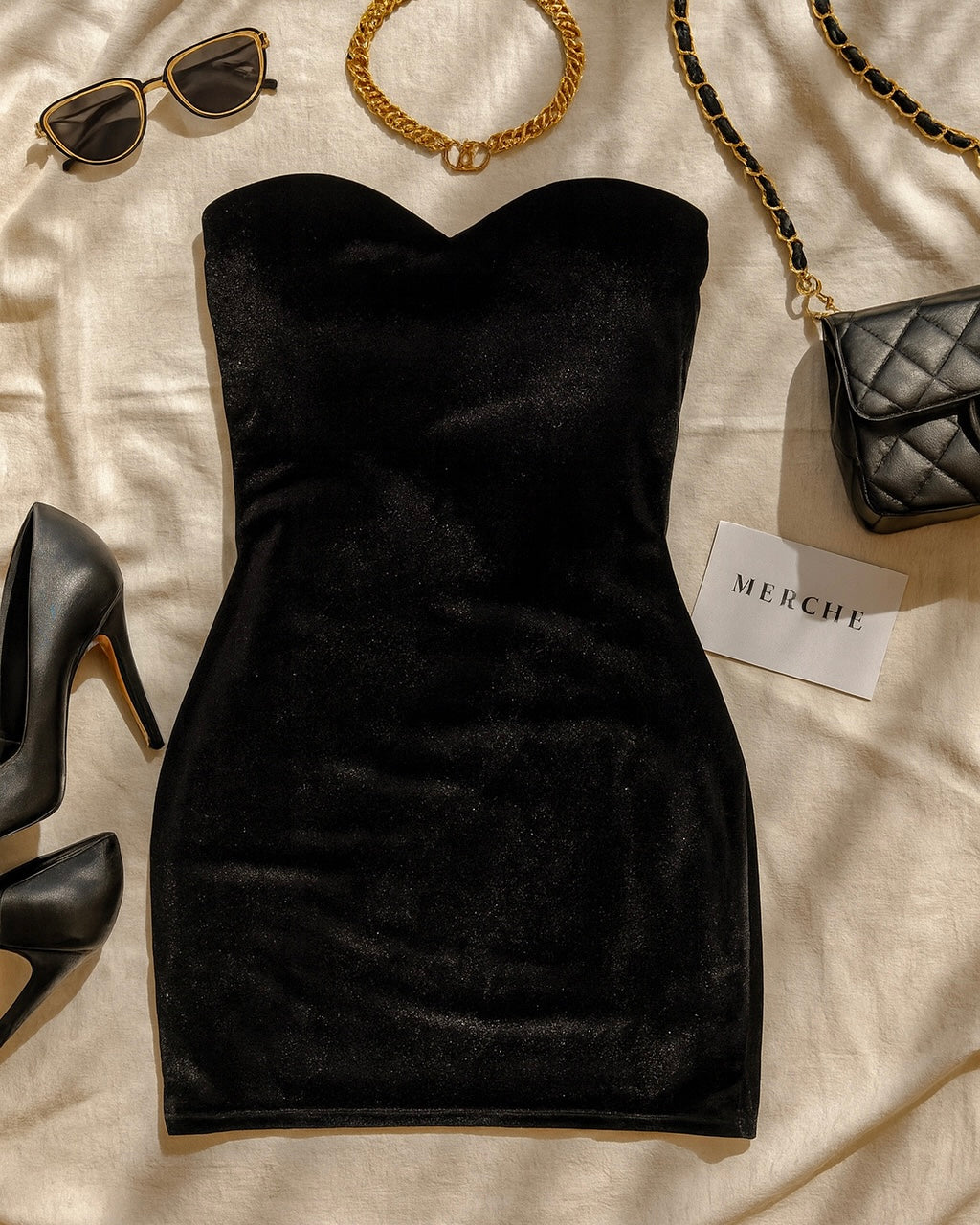 TATTOO MY NAME VELVET LUXE DRESS