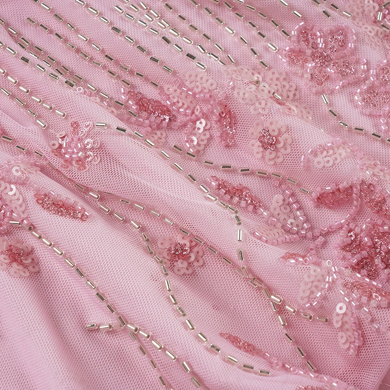ONCE IN A LIFE TIME EMBROIDERED PINK MINI SKIRT