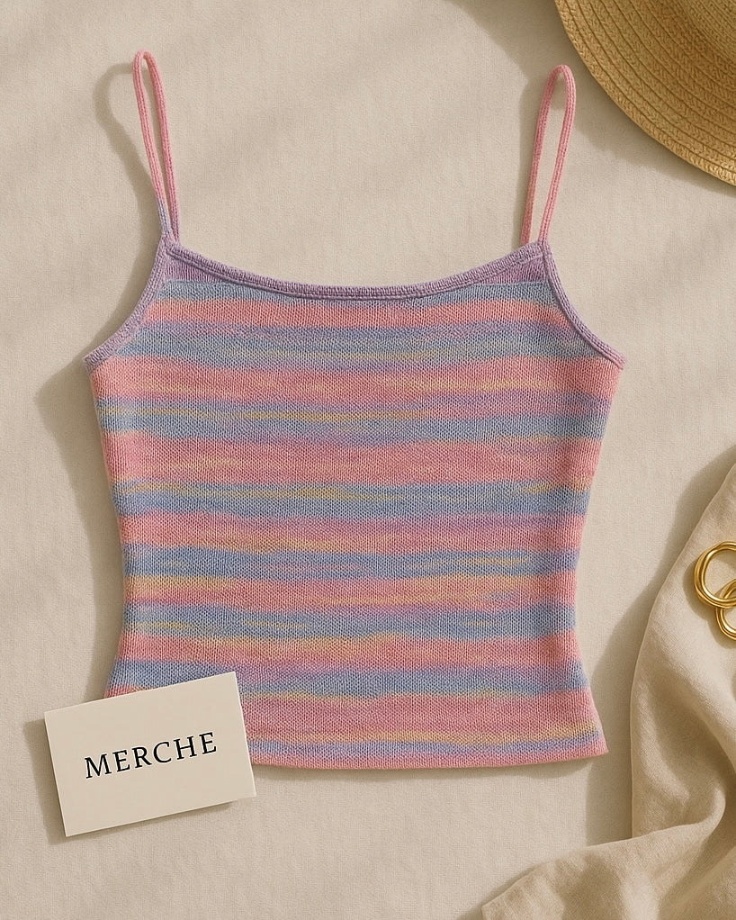 TEAM SUMMER KNITTED CAMI TOP