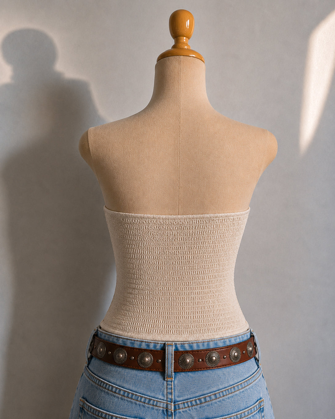 BRITNEY CALLED EMBROIDERED BANDEAU TOP WITH PENCIL SCARF