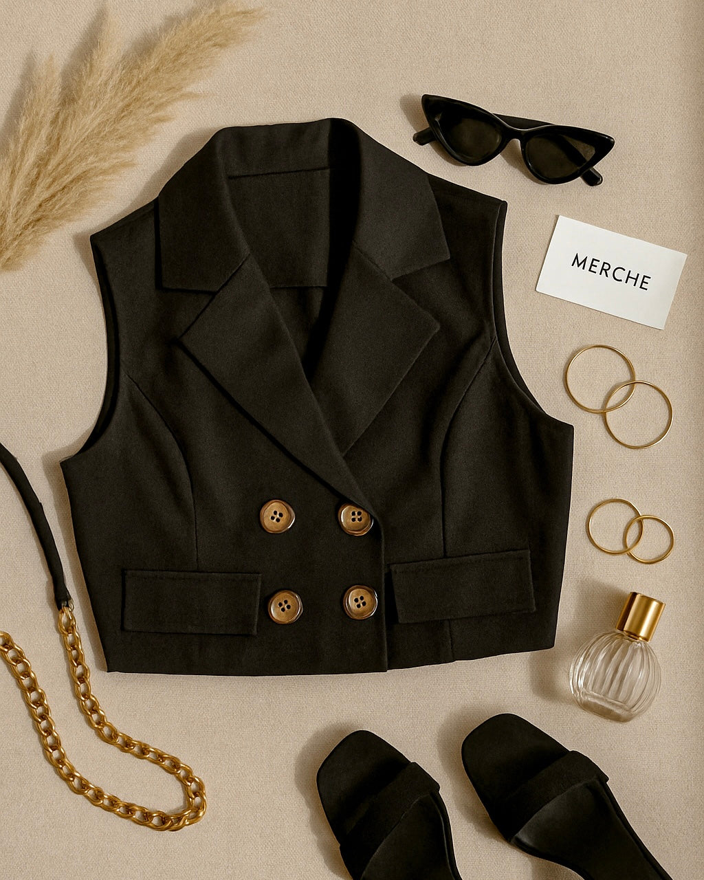 SUIT UP GIRL BLACK WAISTCOST