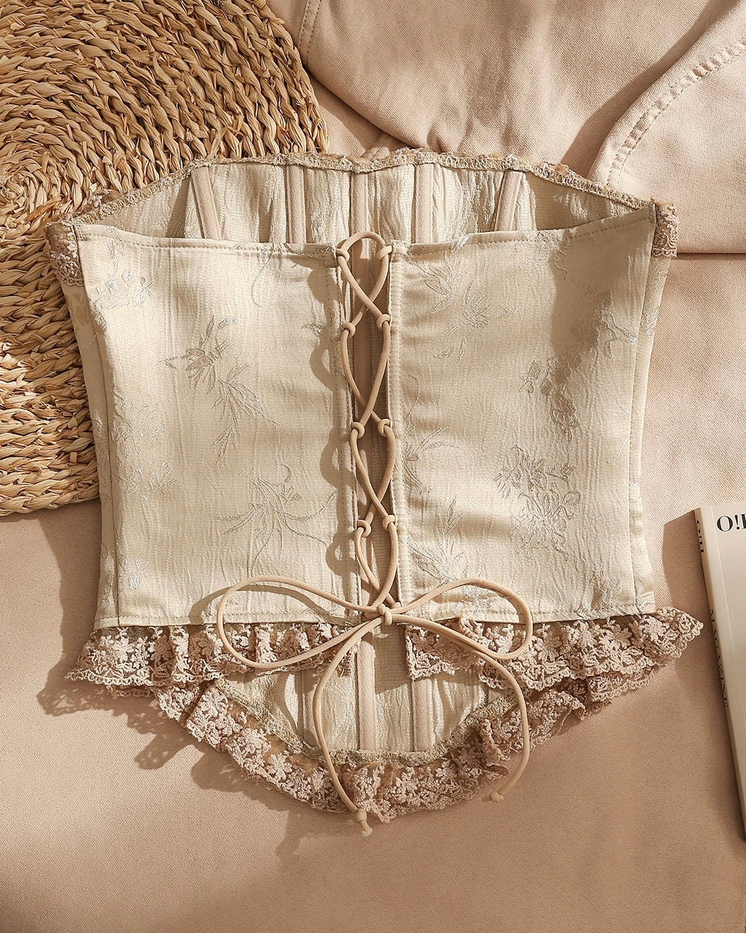 BOW DOWN LUXE BEIGE CORSET