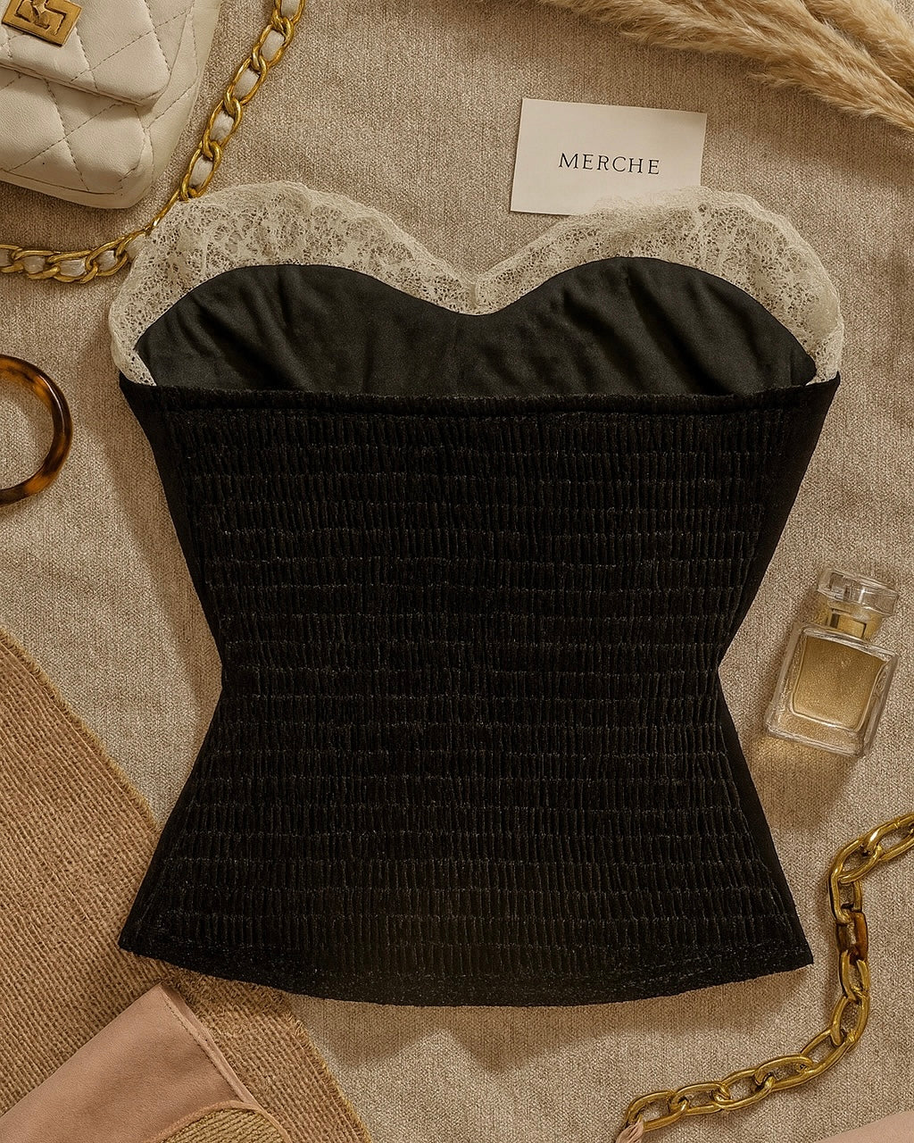FLIRTY NOT SORRY VELOUR LUXE CORSET