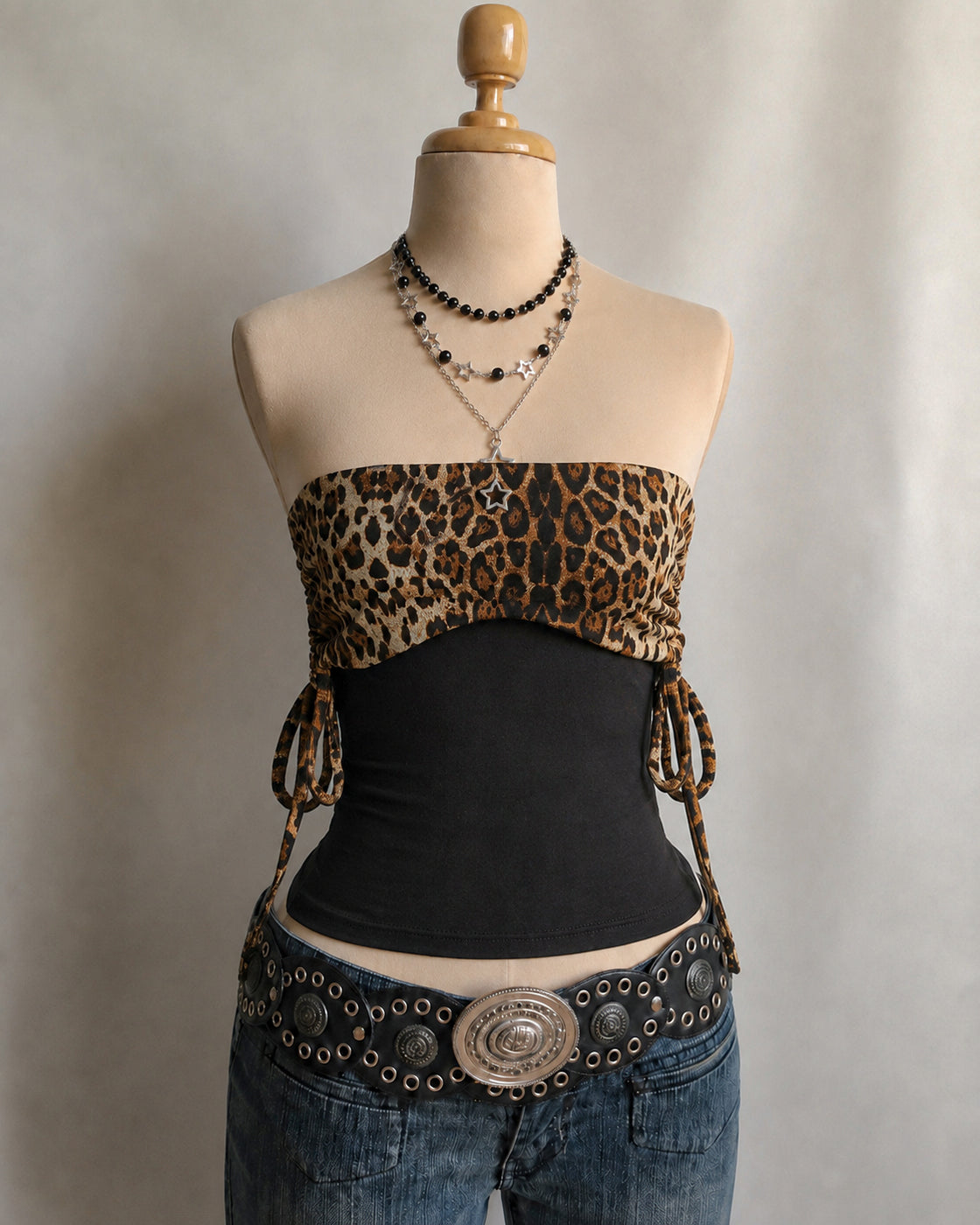 NOTHING PERSONAL PRINTED LUXE BANDEAU TOP