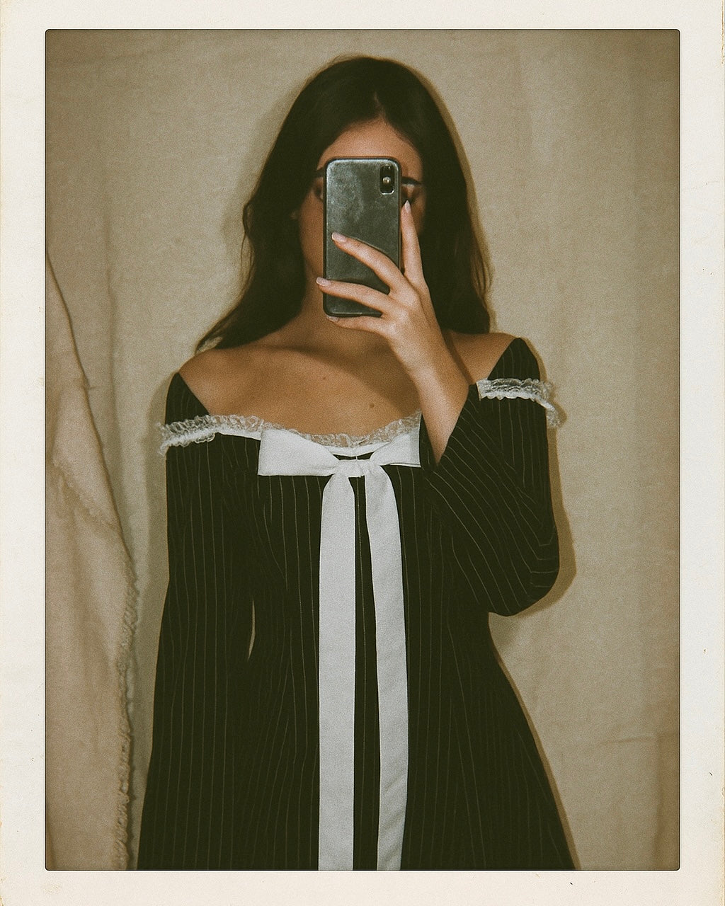 DECADE CLASSIC STRIPED BLACK LUXE DRESS