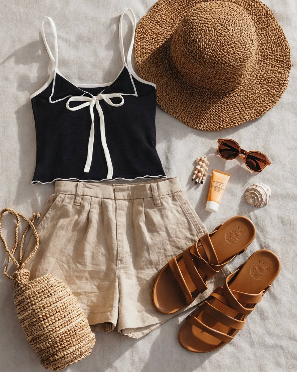 NEVER FRIENDS PADDED BLACK CAMI TOP