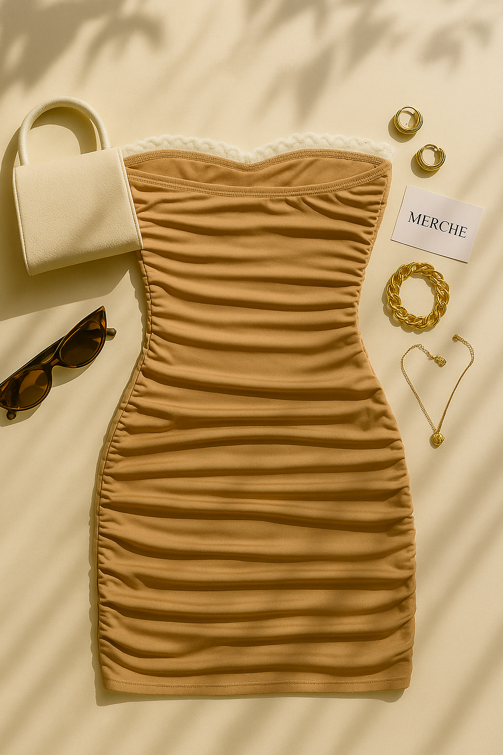 MILLIONS TO MAKE BROWN BODYCON DRESS