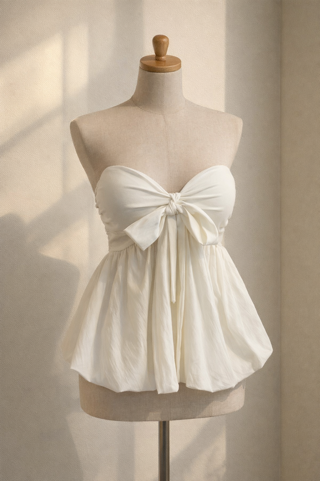 POSTCARD FROM PARIS PADDED BOW BANDEAU TOP