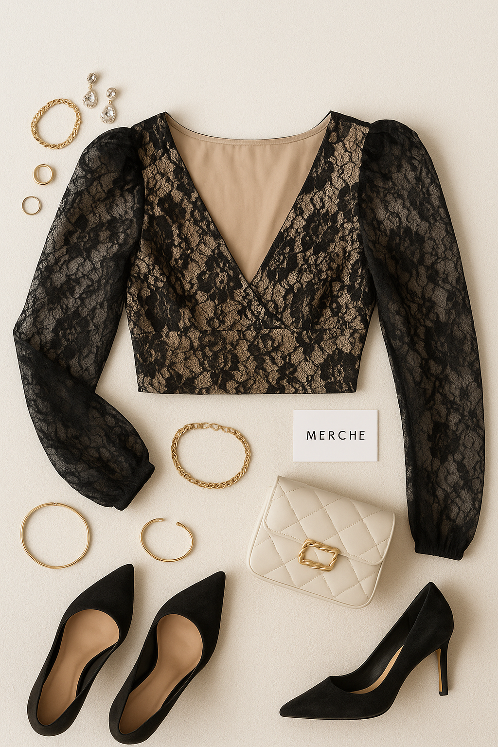 FROSTY HEART LACE TOP