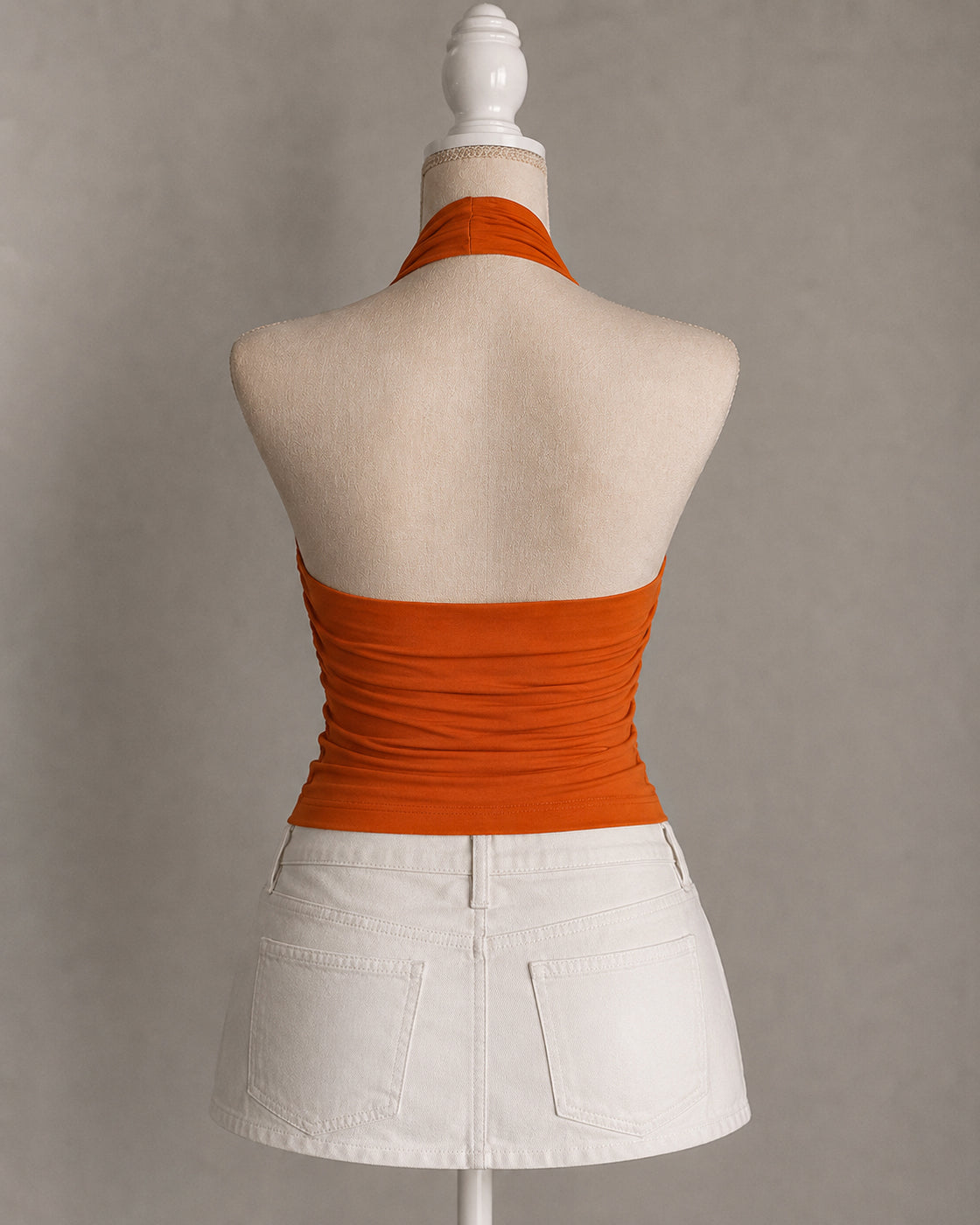 SUNBURN AND WAVES TANGERINE HALTERNECK TOP
