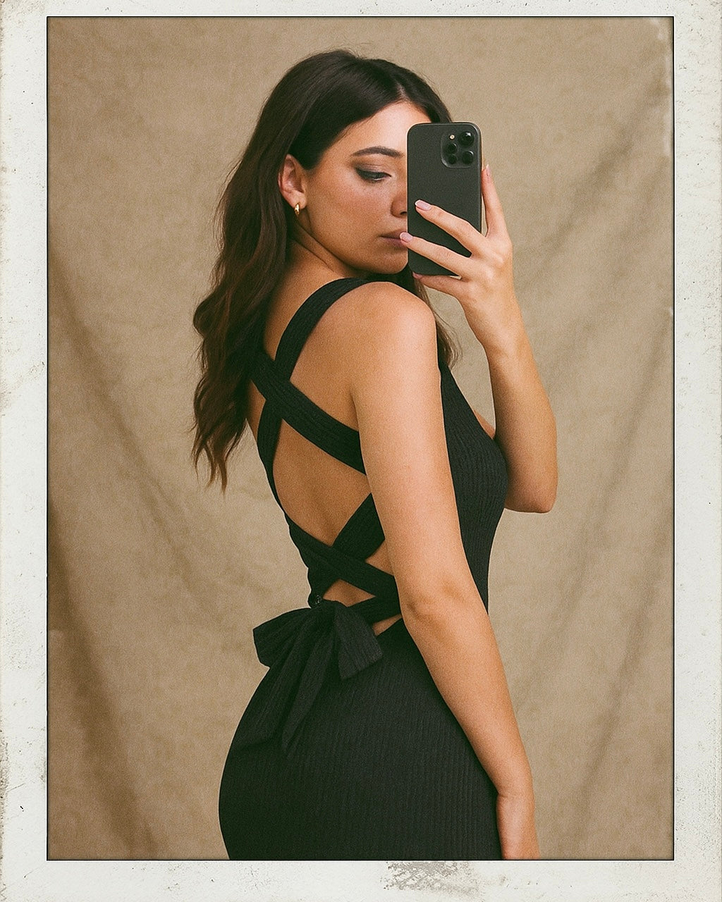 COCONUTS FOR YOU BLACK CROSS-BACK MAXI DRESS