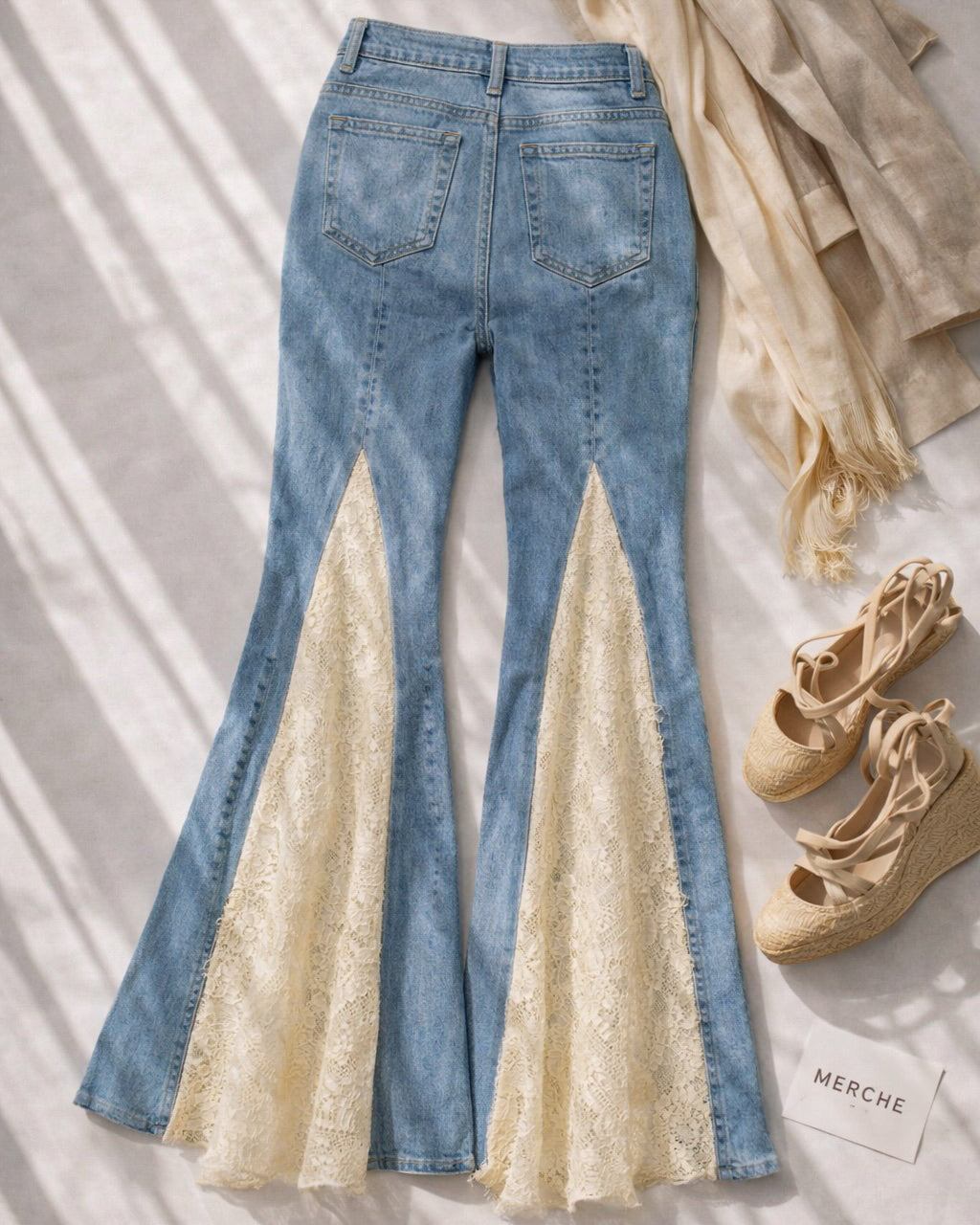 TOTAL SERVE LUXE LACE DETAIL JEANS