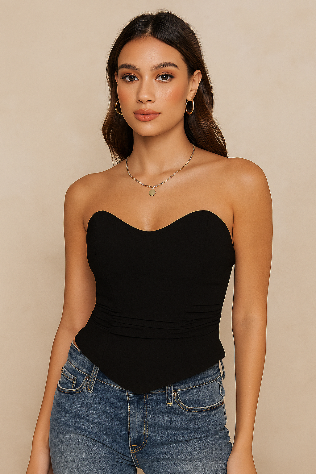 WICKED GAME MESH BONING DETAIL BLACK CORSET