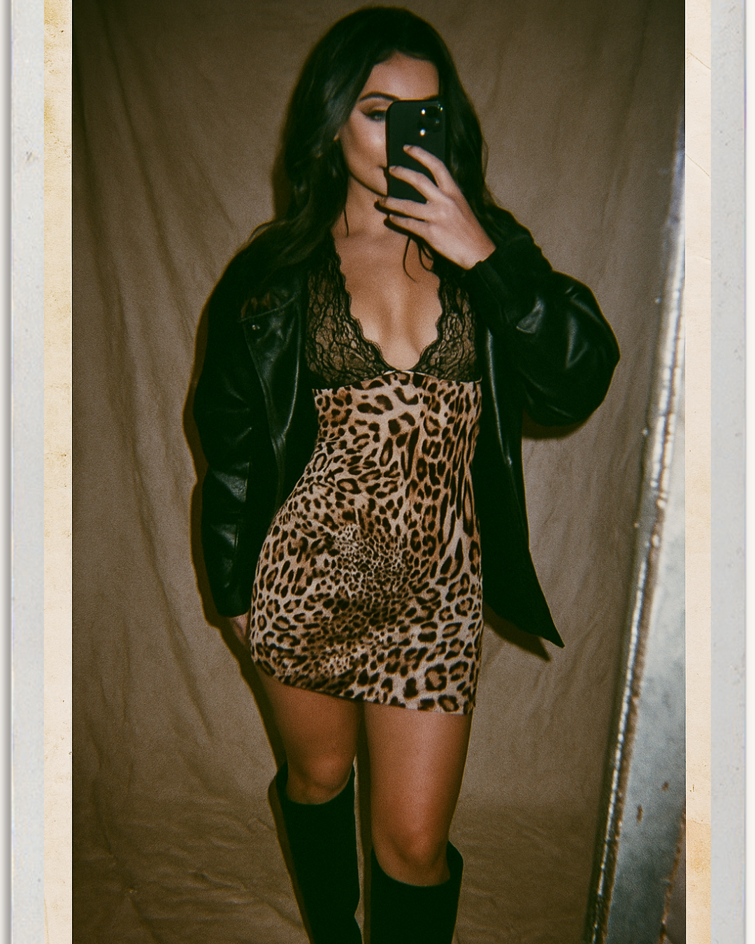 A LITTLE WILD HALTERNECK DRESS