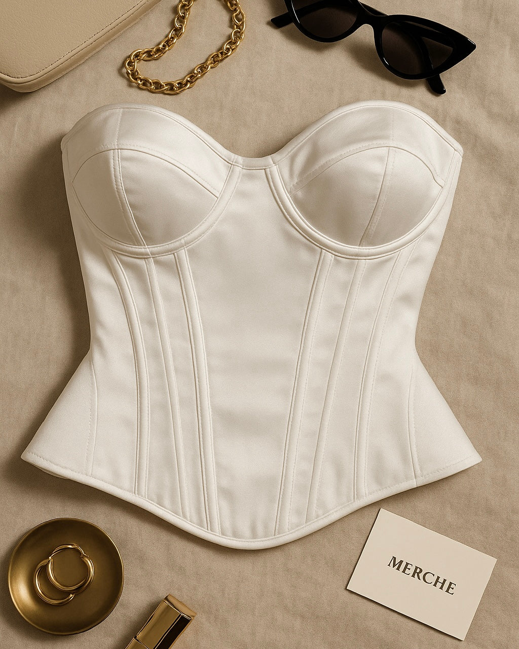INSTANT IT-GIRL LUXE WHITE CORSET