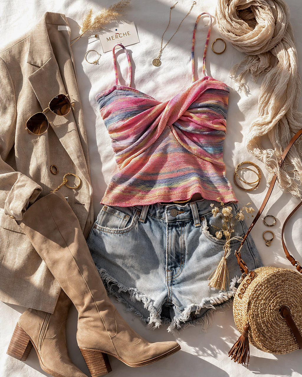 TEAM SUMMER KNITTED CAMI TOP