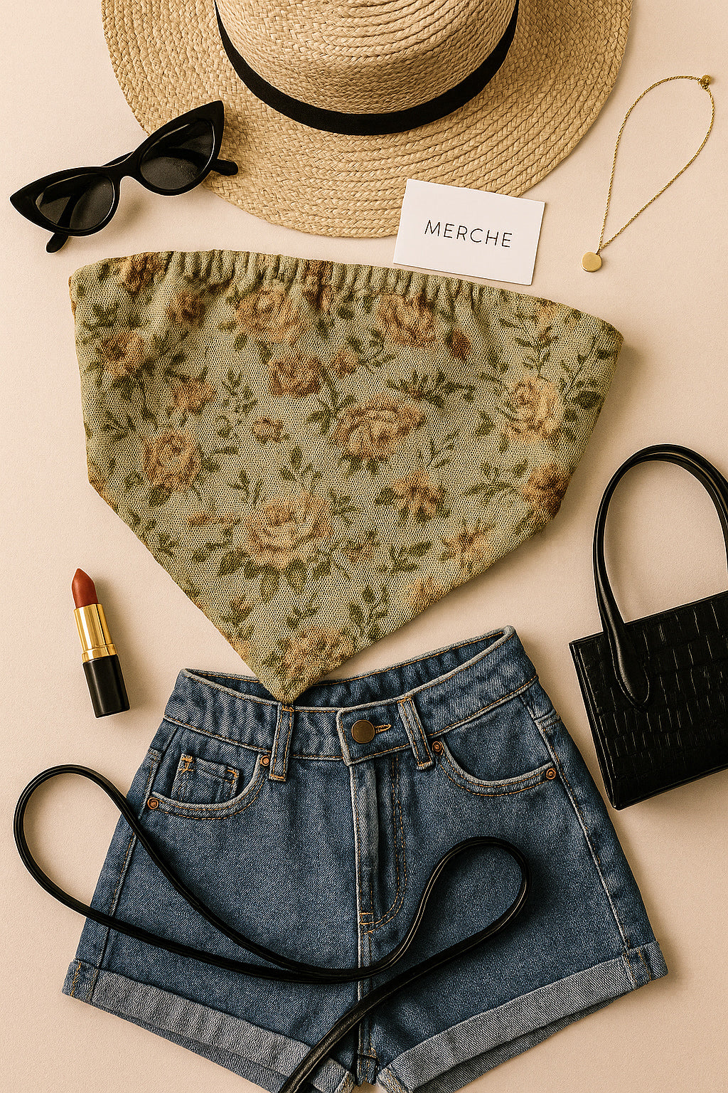 LOVE ME AGAIN JACQUARD SCARF TOP