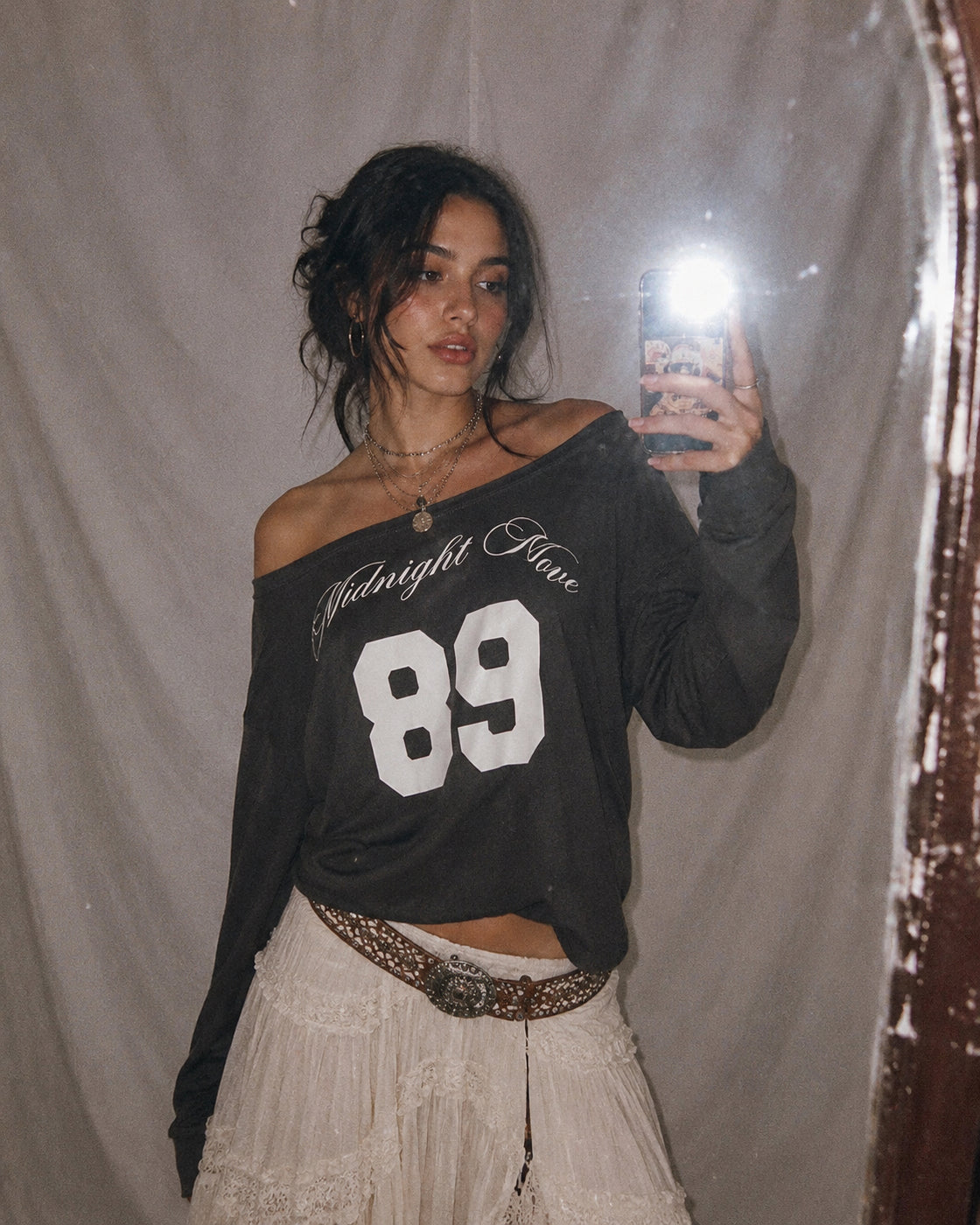 BE MY MUSE OVERSIZED OFF-SHOULDER TOP