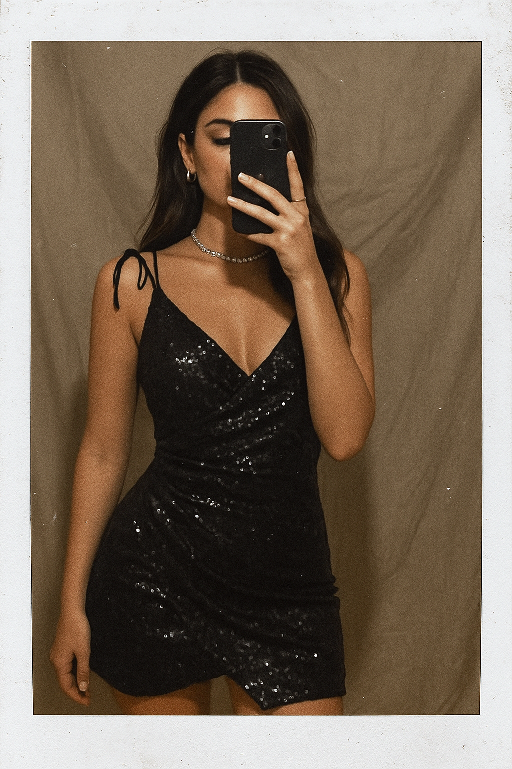 MIDNIGHT SHADOWS BLACK SEQUIN DRESS
