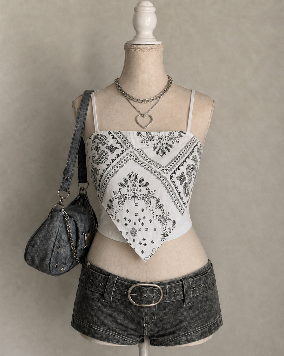 ISLAND BEING BOHO PRINT BANDANA CAMI TOP