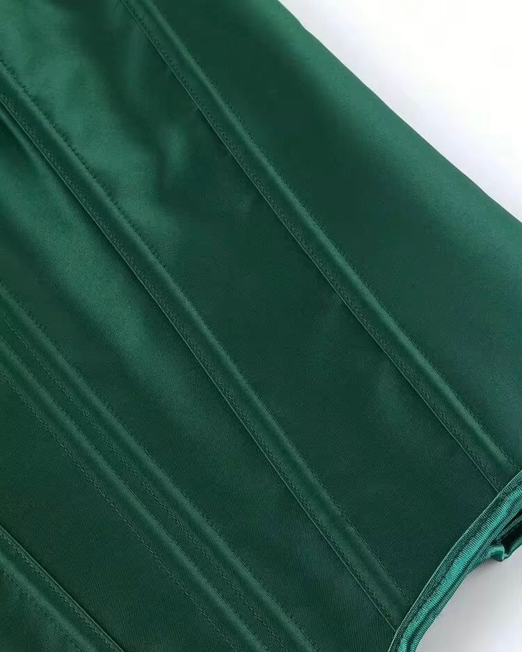 RIDE OR DIE EMERALD STRUCTURE PANELLED CORSET