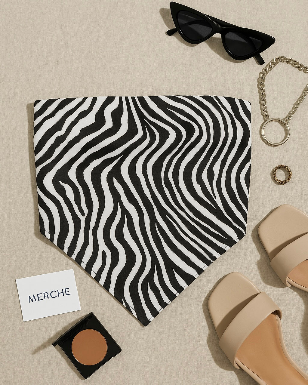 GREAT ESCAPE PRINTED SCARF BANDEAU TOP