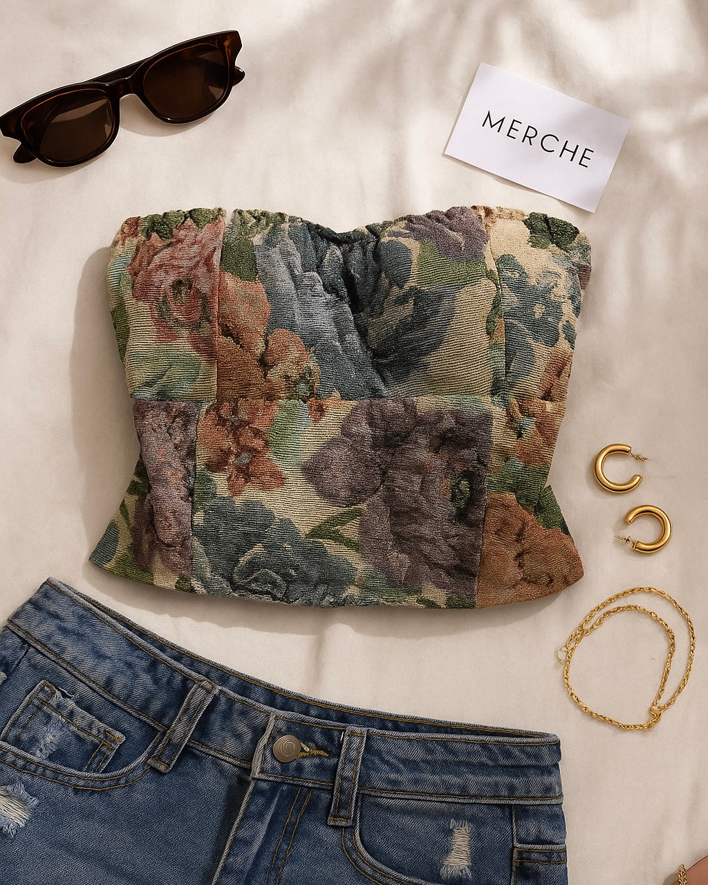 OCTOBER WIND PADDED BANDEAU TOP