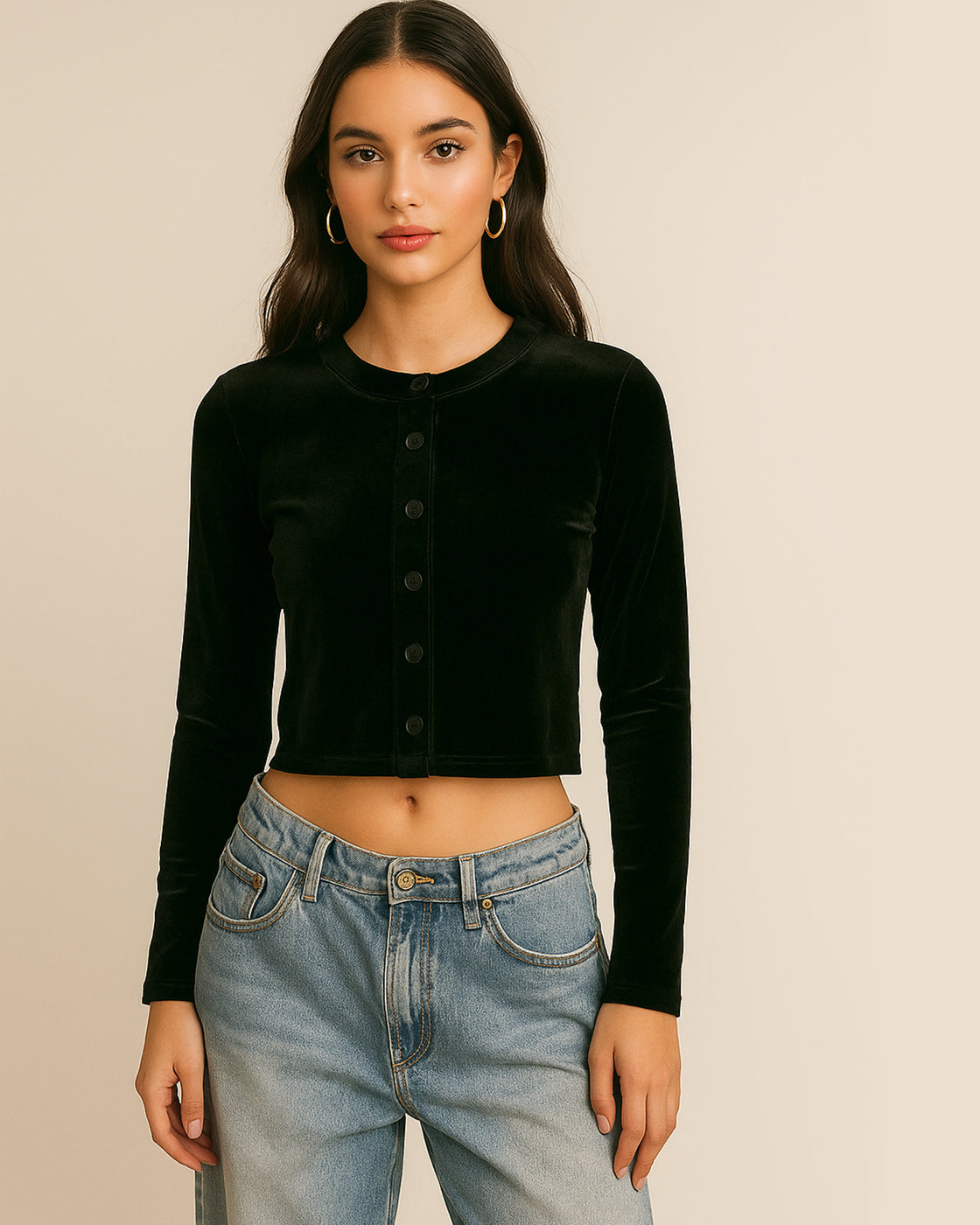 ENEMY CLAN VELOUR BLACK TOP
