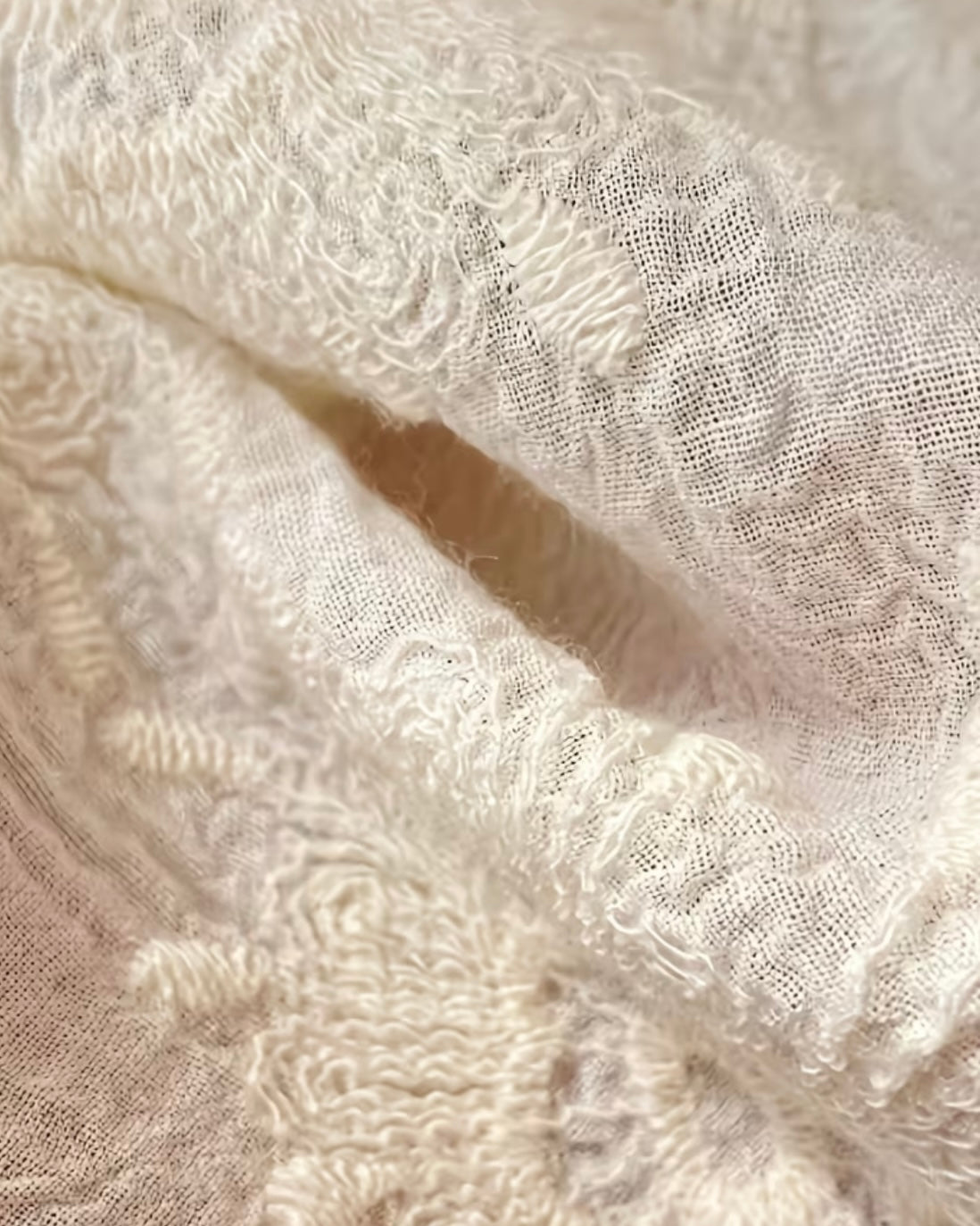 VACAY WITH ME BEIGE MOTIF SHRUG