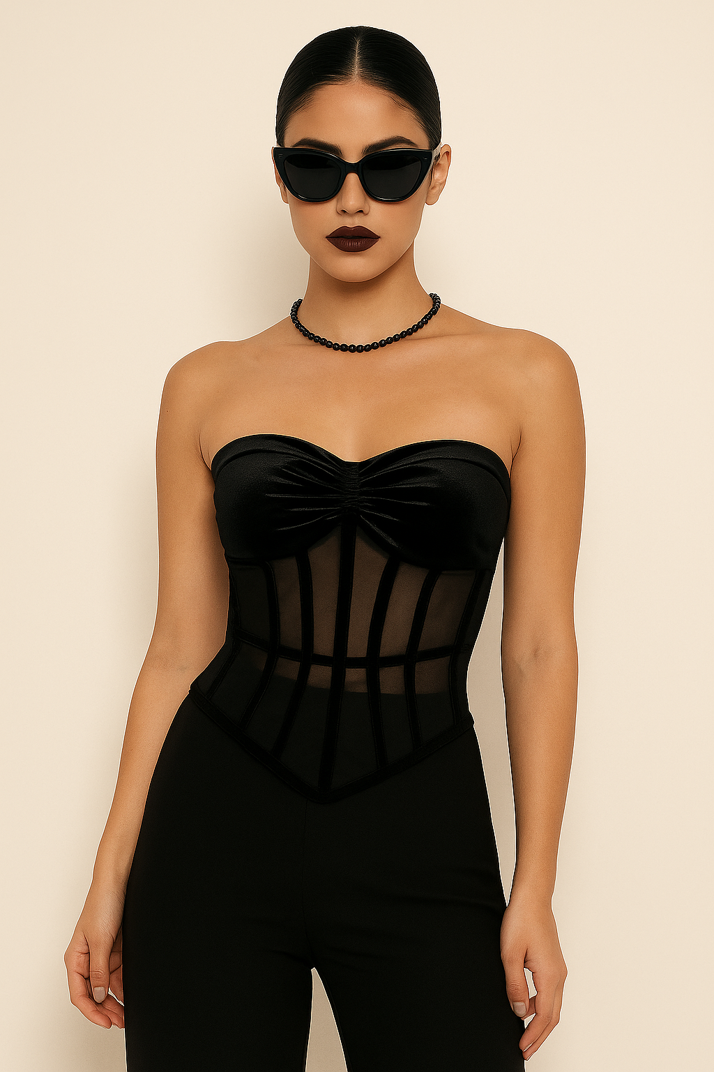 INFATUATION LUXE BLACK CORSET