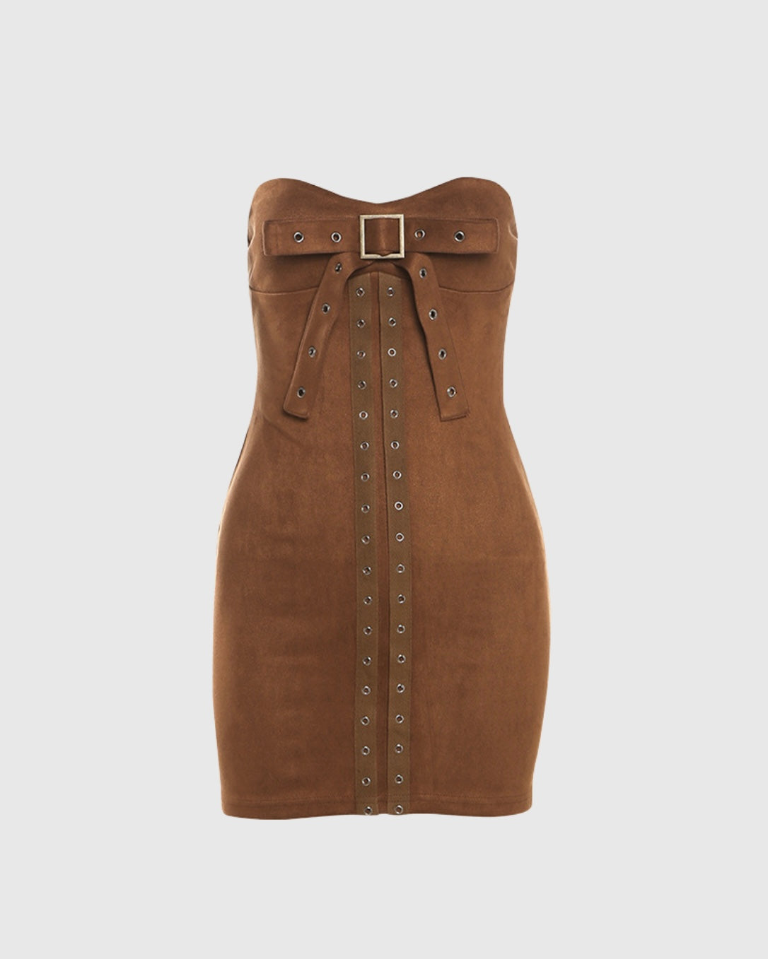 FOREVER VIBES BROWN BODYCON DRESS