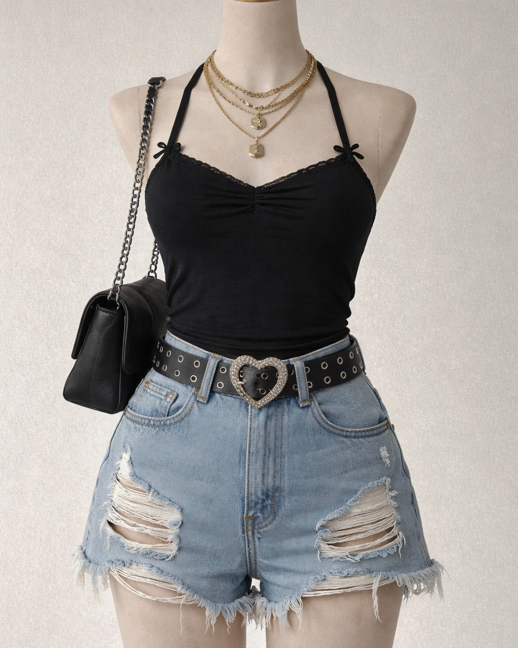 THAT ONE FRIEND BLACK HALTERNECK TOP