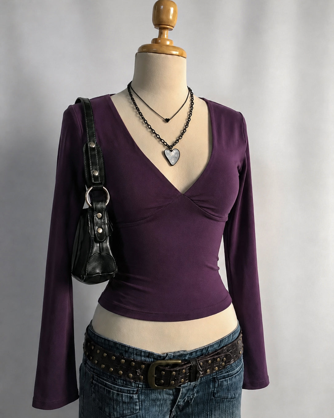 IGNORE CALLS DEEP PLUM TOP