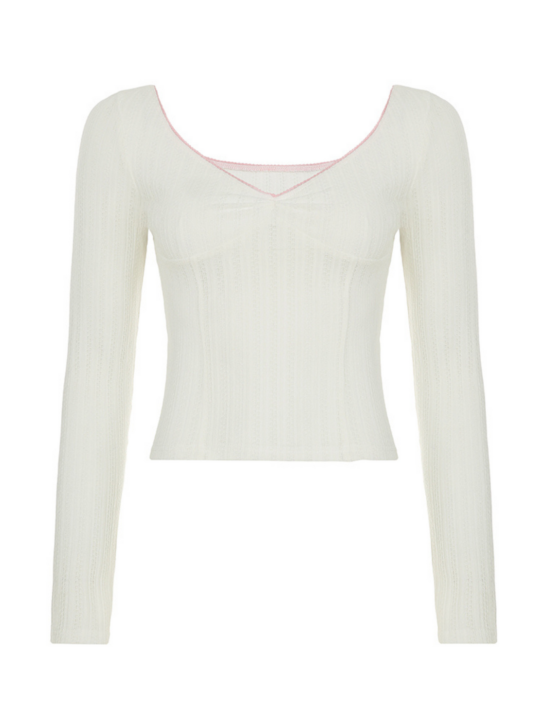 EVERYDAY COOL WHITE TEXTURED TOP