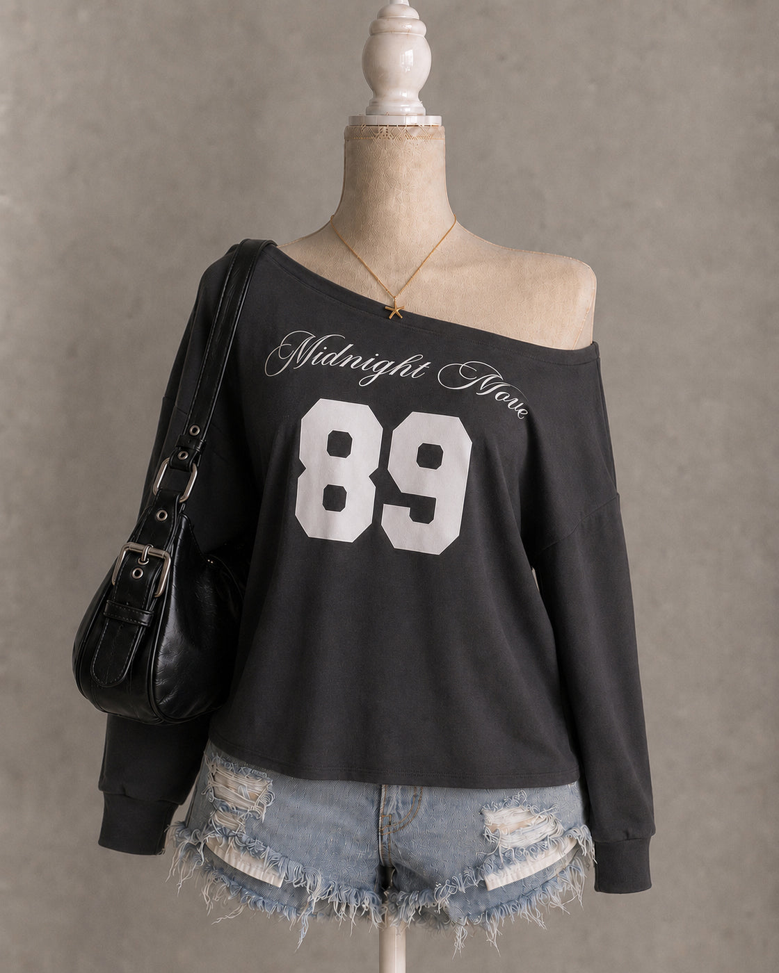 BE MY MUSE OVERSIZED OFF-SHOULDER TOP