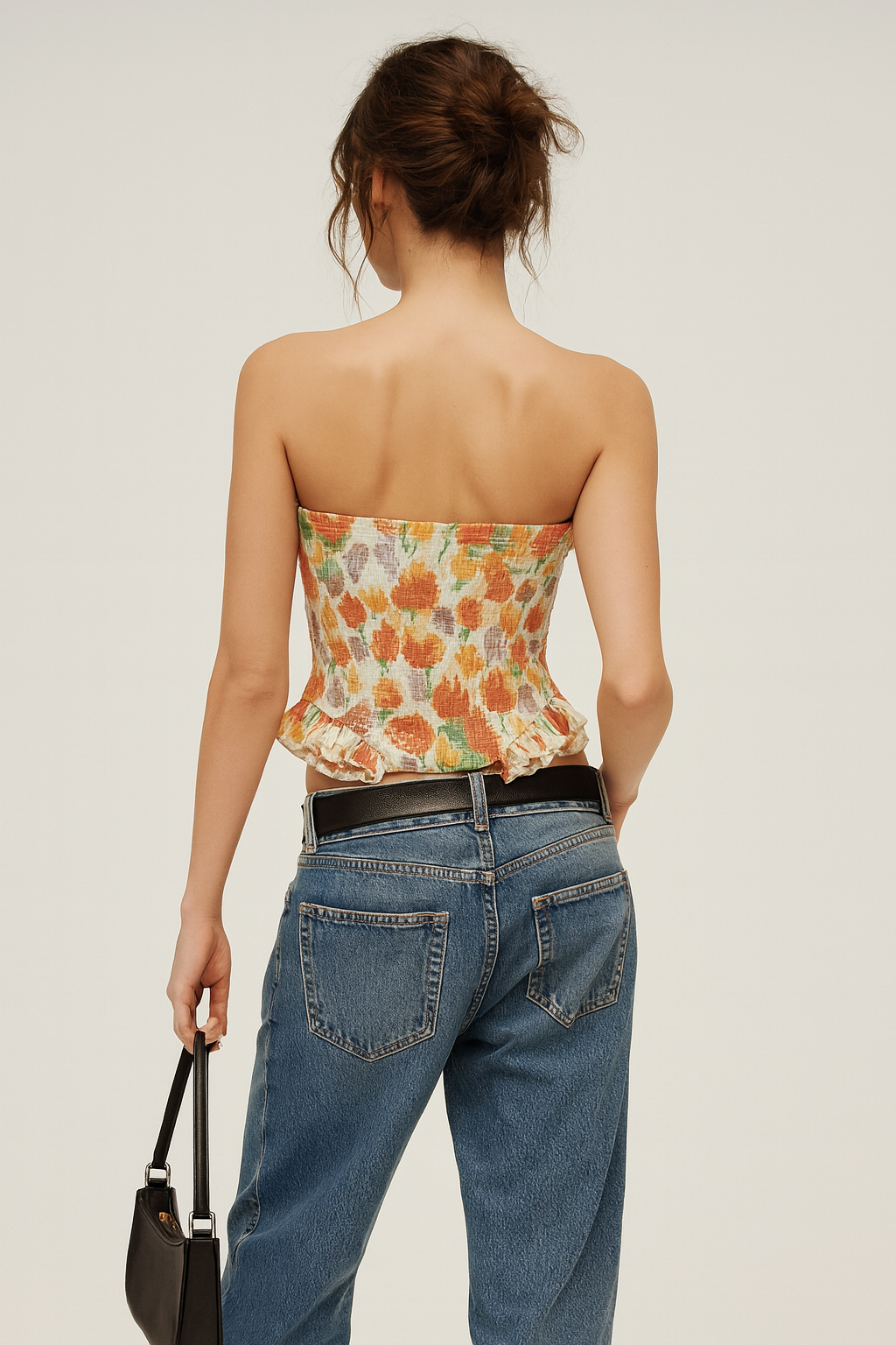 ORIGAMI HEART SEQUIN EMBELLISHED BOW TOP