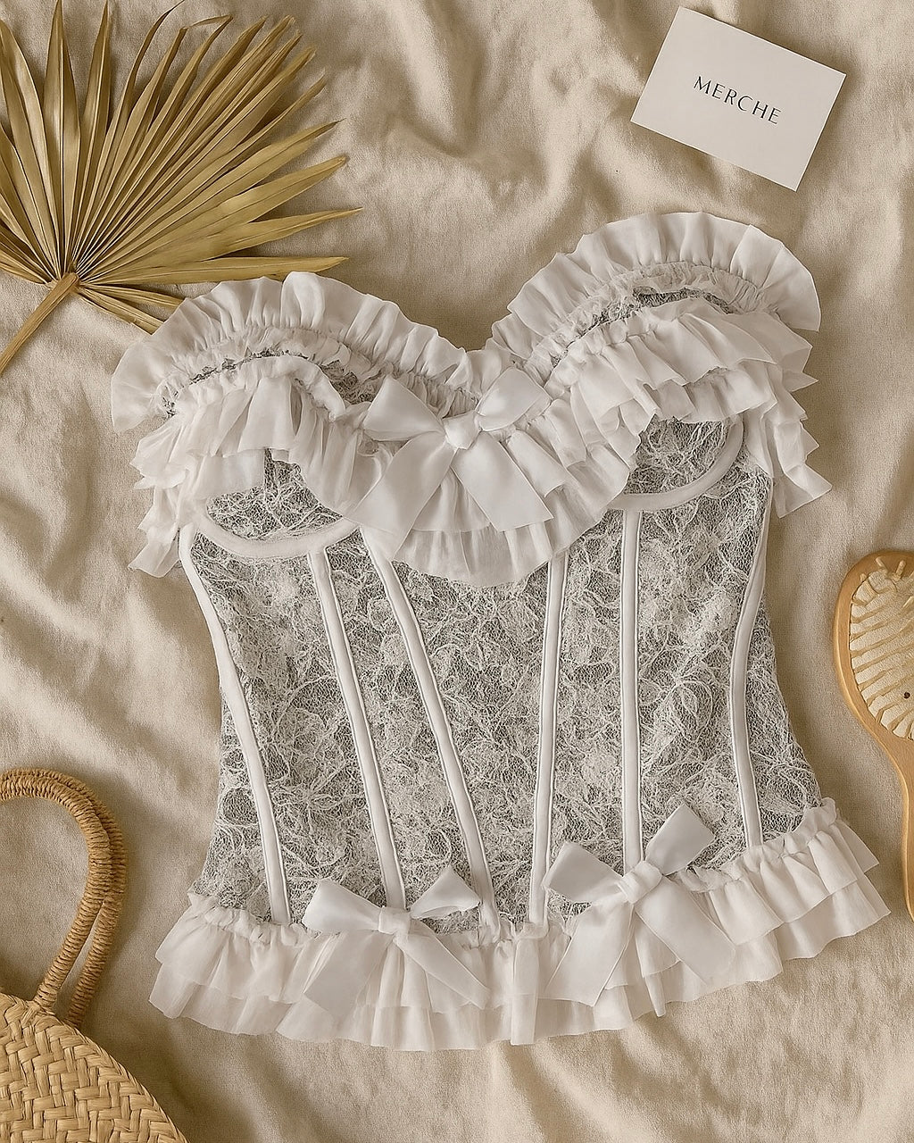 THE PLAYER LACE AND BOWS CORSET